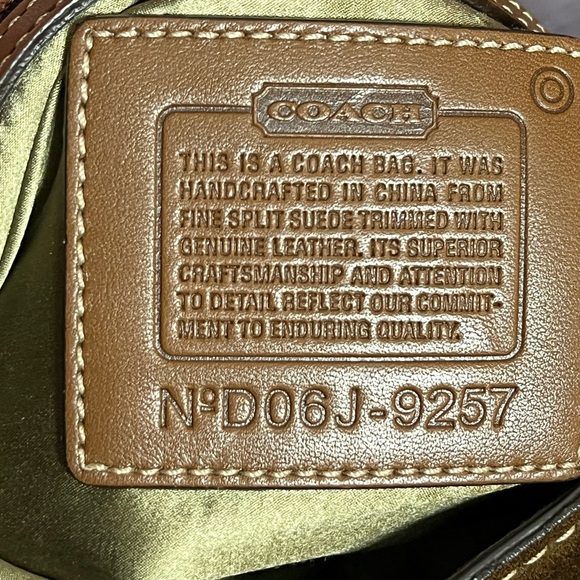 Coach Poppy for Peace Vintage Suede and Leather Shoulder Bag - Picture 7 of 9